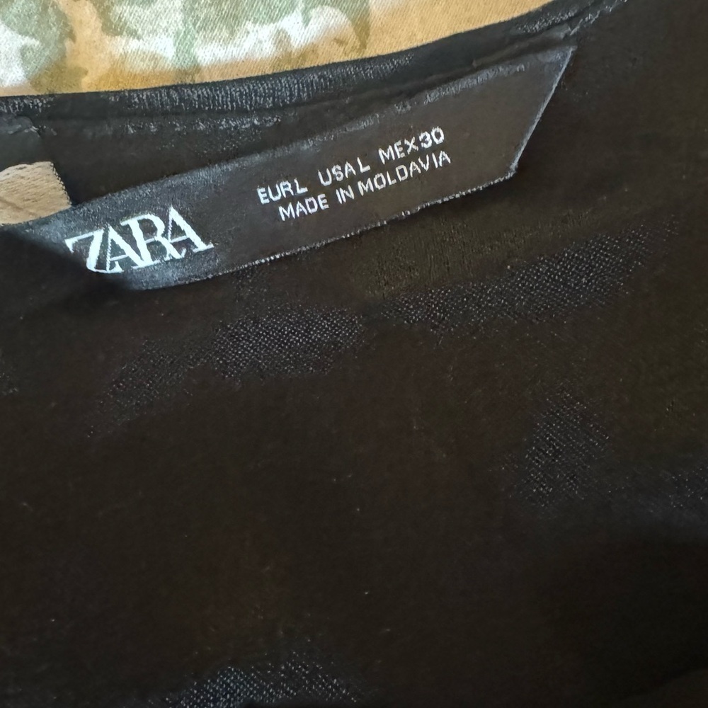 Zara Cowl Neck Black Satin Mini Slip Dress​​ - Picture 3 of 7